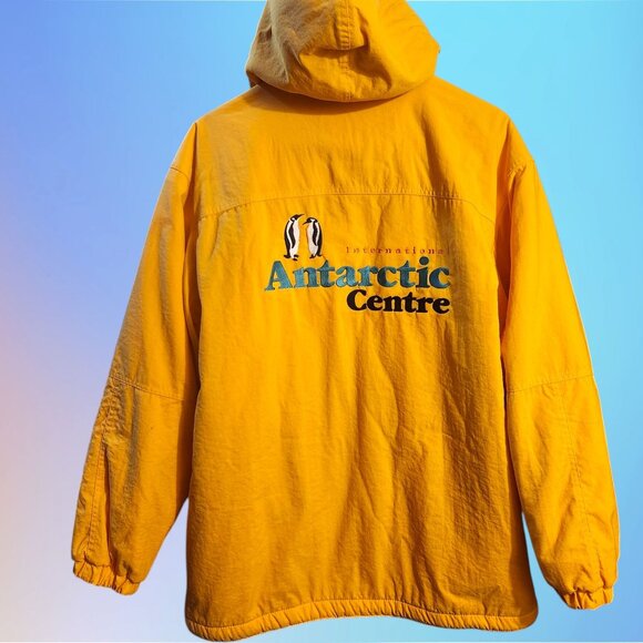 International Antarctic Centre Yellow Hooded Jacket Mens Small By Earth Sea Sky - Picture 13 of 15